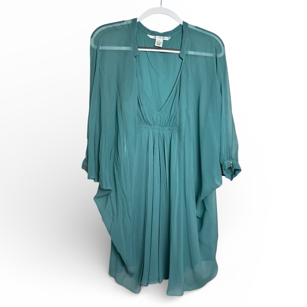Diane Von Furstenberg - Fleurette Silk Dolman Sleeve Mini Dress - Sz 6
